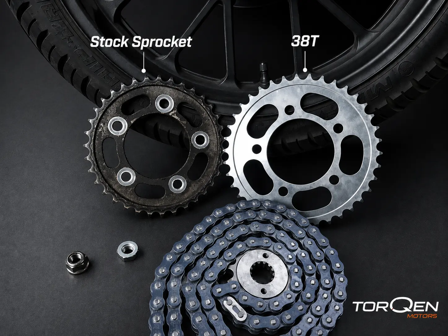 Torqen motors custom 38T Chain Sprocket Honda